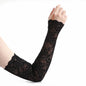 Summer Fashion Ice Sleeves Elastic Arm Sleeves Fingerless Long Gloves Women Lace Arm Sleeve Sun Protection Arm Cover Fake Cuff
