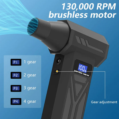 Type-C X6 Violent Fan Powerful Vacuum Dust Cleaner 140000RPM Strong Wind Fast Charging Brushless Turbo Blower Jet for Cleaning