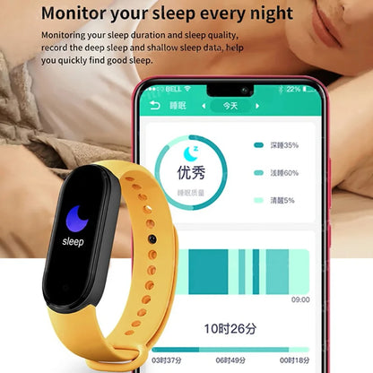 Lenovo Waterproof Smart Watch MenWomen Fitness Smart Bracelet Sports Band Heart Rate Blood Pressure Monitor Multi-function Watch