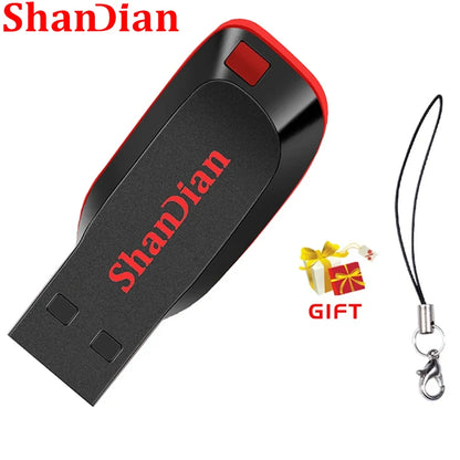 High Speed Genuine USB Flash Drive 128GB Black Pen Drive with Bonus Keychain 64GB Memory Stick 32GB Business Gift 16GB