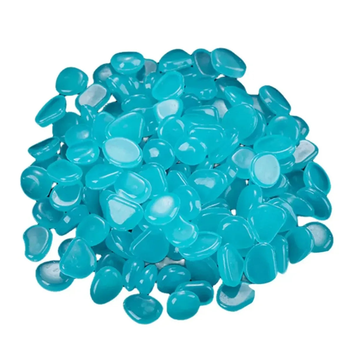 300Pcs the Garden of Light on the Dark Pebbles for Yard Rock and Manwalk Decoration Fairy Tale Garden DIY Decorative Luminous Stone