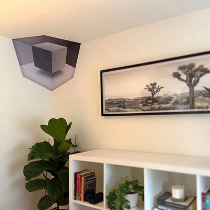 Impossible Corners Wall Art That Reshapes Reality Illusionary Optical Illusion Wall Art Sticker Abstract Modern Home Decoration