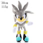 New Super Sonic Cartoon Plush Toy Shadow Amy Knuckle Tail Plush Keychain Toy Hedgehog Anime Soft Padded Doll Kids Fun Fan Gifts