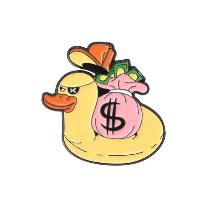 Creative US Dollar Money Enamel Pins Collection Cartoon Banknote Get Rich Brooch Backpack Lapel Metal Badge Fun Jewelry for Gift