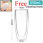 80ML Double Wall Glass Cup 1/12PCS Transparent Handmade Heat Resistant Tea Drink Whisky Wine Set Espresso Coffee Milk Mugs Gift