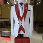 Fashion Style Wedding/Business Men's 3 Pieces Suits Slim Fit Formal Groomsmen Tuxedos Men Suits Jacket+Vest+Trousers for Party