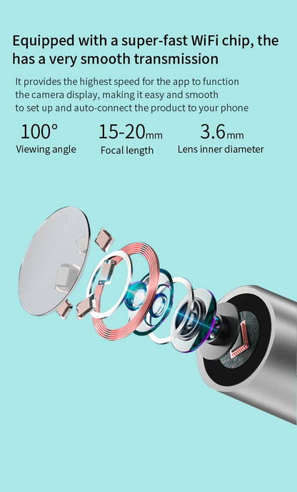 Smart Ear Wax Cleaner with Camera 3.5mm Earpick Otoscope Visual Ear Camera Health Care Ear Cleaner for iPhone, iPad, Android