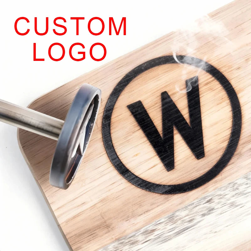 Personalized Leather Stamp Custom Logo Branding Iron Stamps Heating Brass Embosser Seals DIY Wood Cake Hamburger Craft Handmade