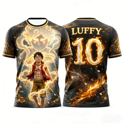 Summer 2026 One Piece Luffy "Voyage Adventure No. 10" Football 3D Print Breathable Quick-drying T-shirt Male/Female Top