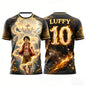 Summer 2026 One Piece Luffy "Voyage Adventure No. 10" Football 3D Print Breathable Quick-drying T-shirt Male/Female Top