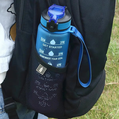 Gradient Color 1000ml Plastic Water Bottle with Straw Leak-Proof Sports Water Bottle for Outdoor Travel Fitness Cycling