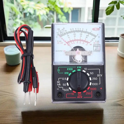 convenientPortable Mini Electric Analog Multimeter Tester Handheld Pointer Voltage Multimeter School Student Experiment Supplies