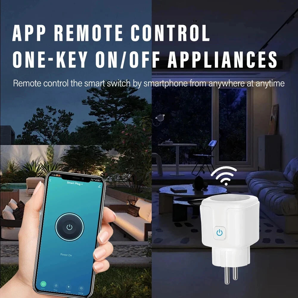 WiFi Zigbee Energy Monitoring Smart Plug EU 16A/20A Remote Timer Socket for Kitchen Home Appliance Works with Tuya Alexa Google