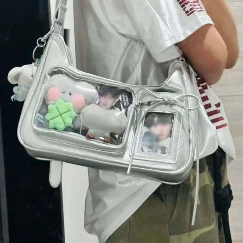 Koreańska Przezroczysta Torba Ita Bag JK Harajuku Duża Pojemność Torba Na Ramię Dla Kobiet Dziewcząt Torebka Y2k Kawaii Bolso Mujer