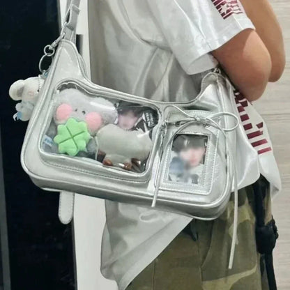 Koreańska Przezroczysta Torba Ita Bag JK Harajuku Duża Pojemność Torba Na Ramię Dla Kobiet Dziewcząt Torebka Y2k Kawaii Bolso Mujer