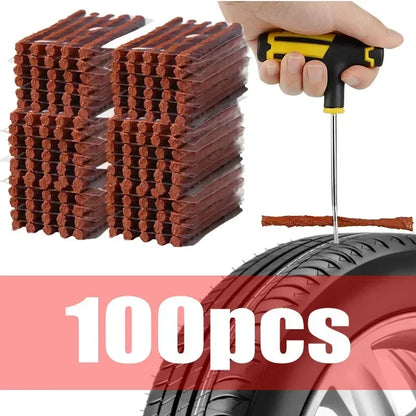 Tire Repair Strips Tubeless Rubber 100/5 Pcs (One piece is equal to five sticks.) Motorcycle and Bike Tyre Puncture Repair.