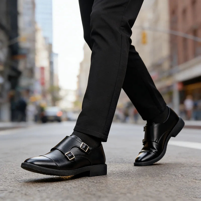 1pair Men's British Business Dress Shoes Breathable Non-slip Sweat-absorbing Pointed Casual Shoes Men's Shoes Size 39-47