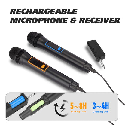 LMBGM W6 2.4G Wireless Charging Handheld Microphone System with High Cost Performance for Church,Wedding, Karaoke, Outdoor Use