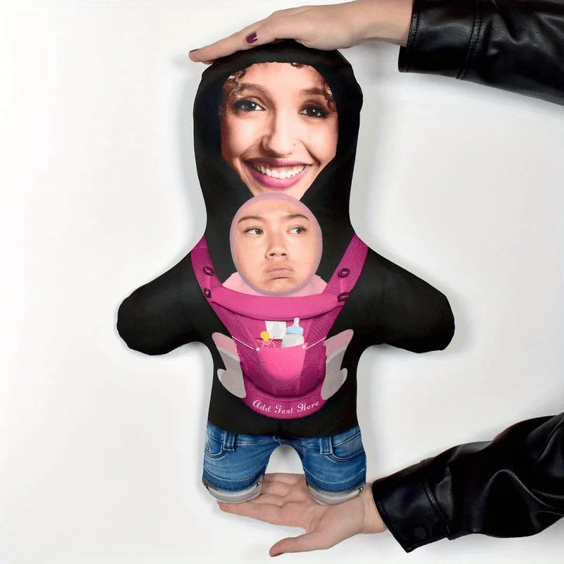 Personalized Mini My hug pillow with 2 Eyes Mom Gift Pink Boy Truck