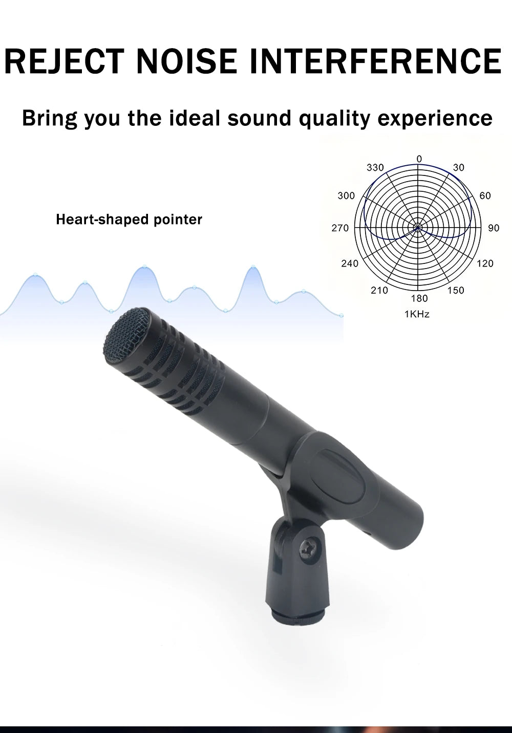 High-quality metal condenser microphone, durable and drop-resistant, suitable for live streaming, karaoke, and recording, univer