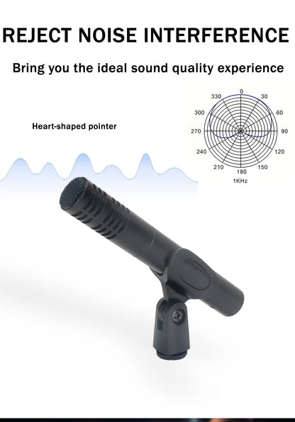 High-quality metal condenser microphone, durable and drop-resistant, suitable for live streaming, karaoke, and recording, univer