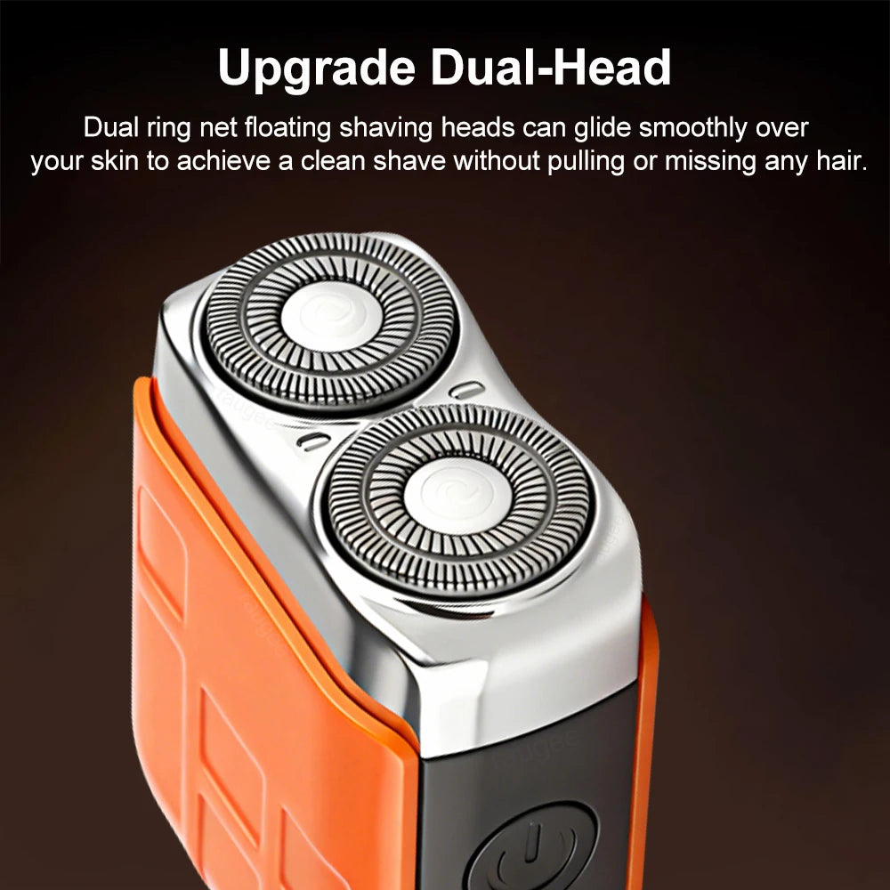 Electric Shaver for Men Portable Smart Facial Beard Trimmer Double Head Shaver Rechargeable Wet Dry Electric Razor