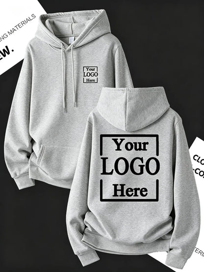 Customize Womens Hoodies Street Oversized Pocket Sweatshirts Hip Hop Unisex Tops DIY Your Logo/Graphic Pullovers Woman Clothes