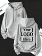Customize Womens Hoodies Street Oversized Pocket Sweatshirts Hip Hop Unisex Tops DIY Your Logo/Graphic Pullovers Woman Clothes