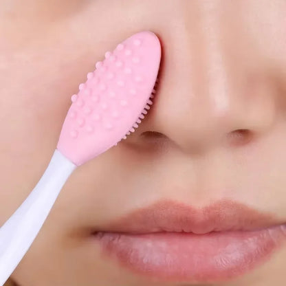 1PC/4PCS Wash Silicone Brush Beauty Skin Care Face With Replacement Head Exfoliating Nose Clean Blackhead Removal Brushes Tools