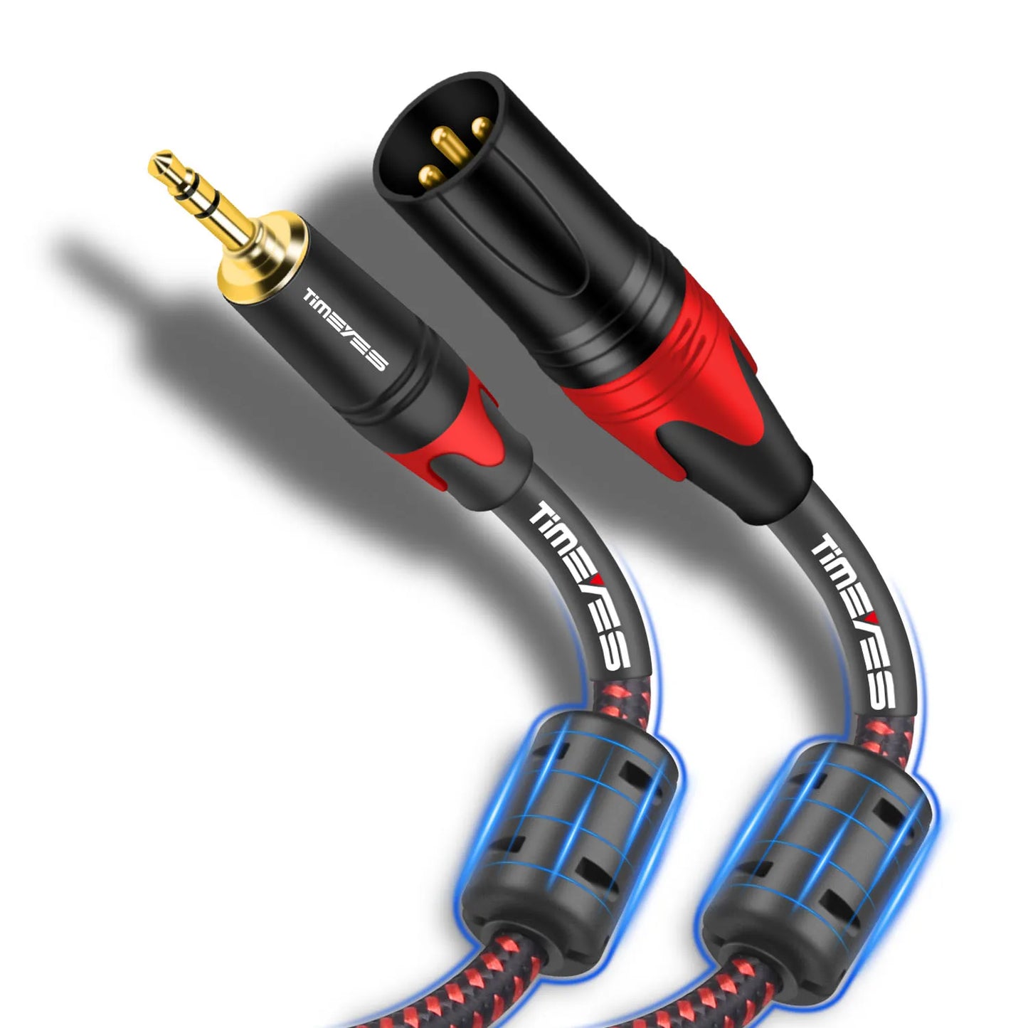 3.5mm To XLR Cable XLR To 3.5mm TRS Stereo Aux Cord Adapter Unbalaned Microphone Cable for Speaker Amplifier Camera Laptop IPad