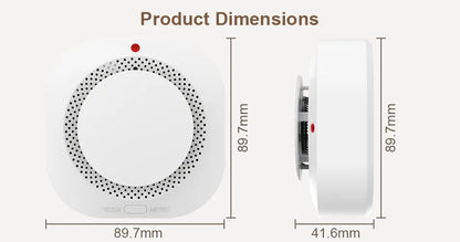ZigBee WiFi Smart Smoke Detector Alarm, Works with Tuya Smart Life App Compatible Fire Sensor for Home Security, App Alerts