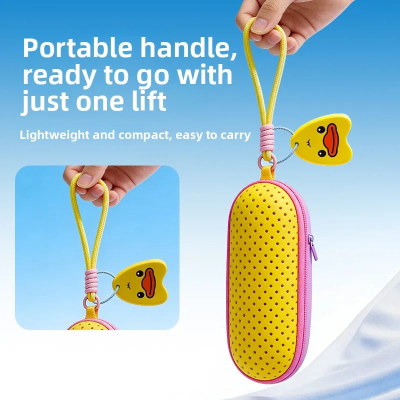Perforated EVA Breathable Swim Goggle Storage Case with Handle Portable Glasses Sunglasses Case Swimming Gear Accessories