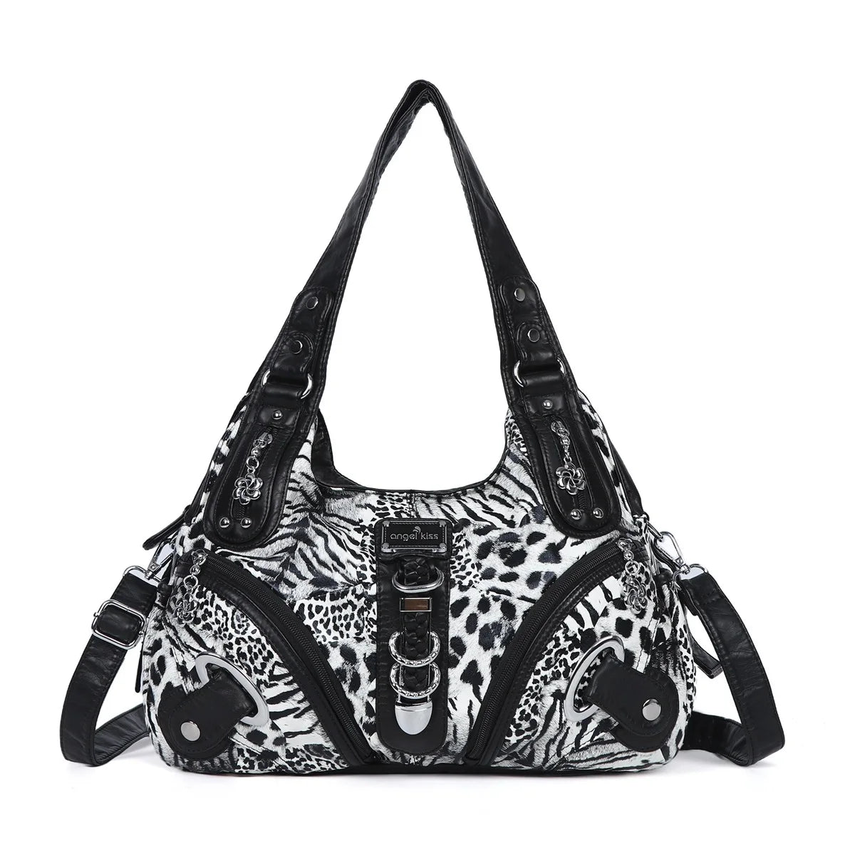 Versatile Women Handbags Leopard Shoulder Bag Top-handle Bag Fashion Satchel Dumpling Pack Shoulder Bag Large Tote Bag Purse