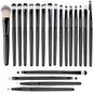 20Pcs Makeup Brush Set Eyeshadow Eyeliner Brushes Foundation Concealers Powder Blush Blending Beauty Tool with Makeup Sponge Kit