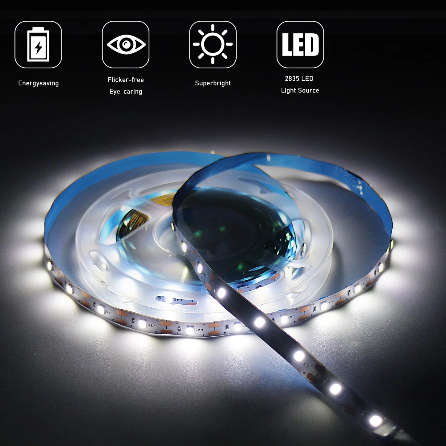 5V 2835 LED Strip Lights can be pasted,cuttable,White/Warm White Flexible LED Light For TV Backlight Home Cabinet Decor Lighting