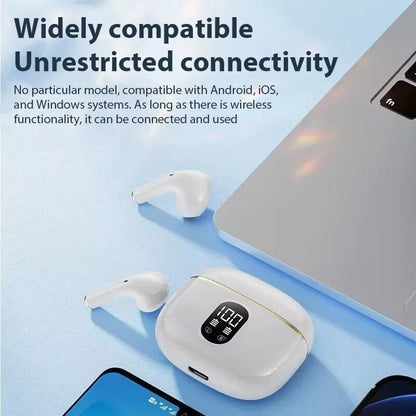 X87 In-Ear Headphones with LED Digital Display HiFi Stereo Earphones Long-lasting Headsets Phones Laptops Widely Compatible