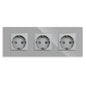 Bingoelec Grey Smart Light Switch and WiFi Wall Socket with Crystal Glass Panel Switches with Sockets Home Improvement