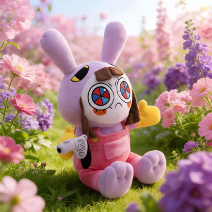 25cm Jax Plush Doll Maid Set Plush Rabbit Soft Toy Children's Birthday Gift Home Bedroom Decoration Purple Rabbit Companion