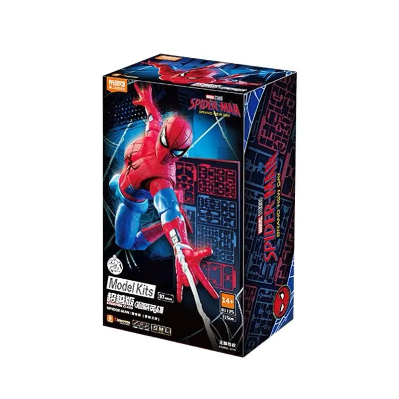In Stock Blokees Spider Man Assembly Model Kit Brand New Day Spiderman Action Figure Peter Parker Abs Champion Class Toy Gifts