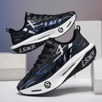 Men's Casual Sneakers, Men's Fashionable and Versatile Casual Sneakers, Lace-Up Closure Suitable for Outdoor Running, Walking, and Everyday Wear, Sporty Style, Comfortable and Snug Fit