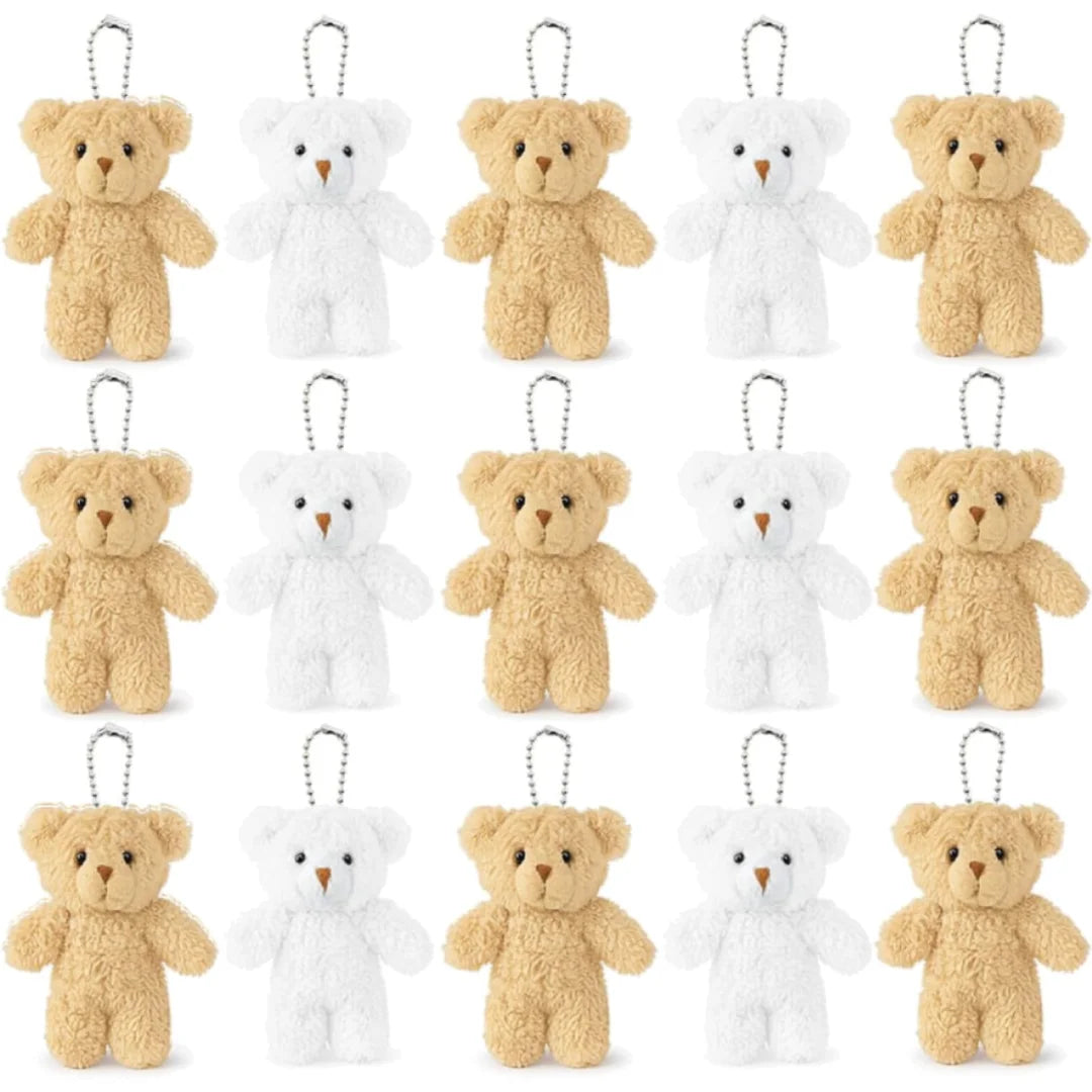 12-500Pcs Mini Teddy Bears Tiny Soft Stuffed Teddy Bear Small Plush Bears Bulk for Birthday Party Decor Favors Bag Keychain