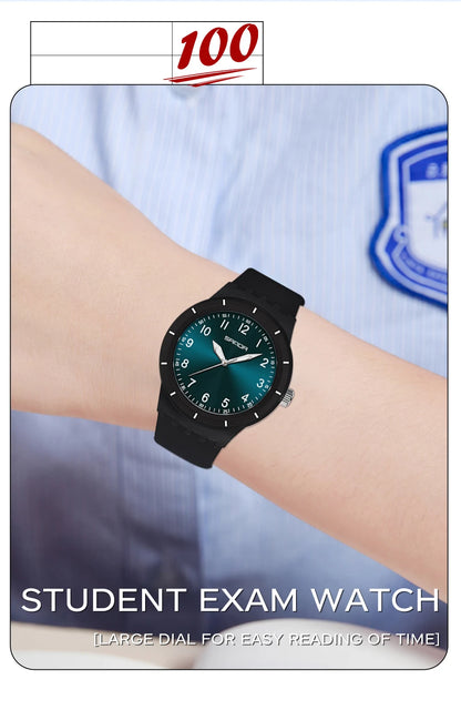SANDA New Fashion Man Sports Watches Unisex Quartz Watch Simple Waterproof 50M Night Light Men Woman Student Gift Silicone Watch