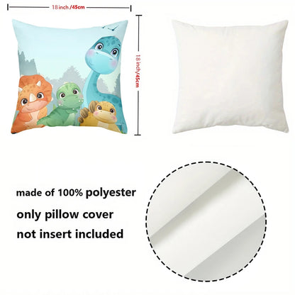 Cute Dinosaur Patterned Throw Pillows for Home Decor Polyester pillowcase, sofa decorative cushion cov Headboard Pillow