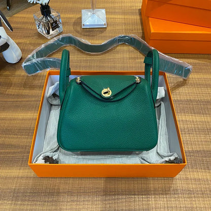 Women's Handbag 2025 New Style Top Layer Cowhide Leather Lundy Mini Doctor Bag Genuine Leather Handbag Single Shoulder Crossb...