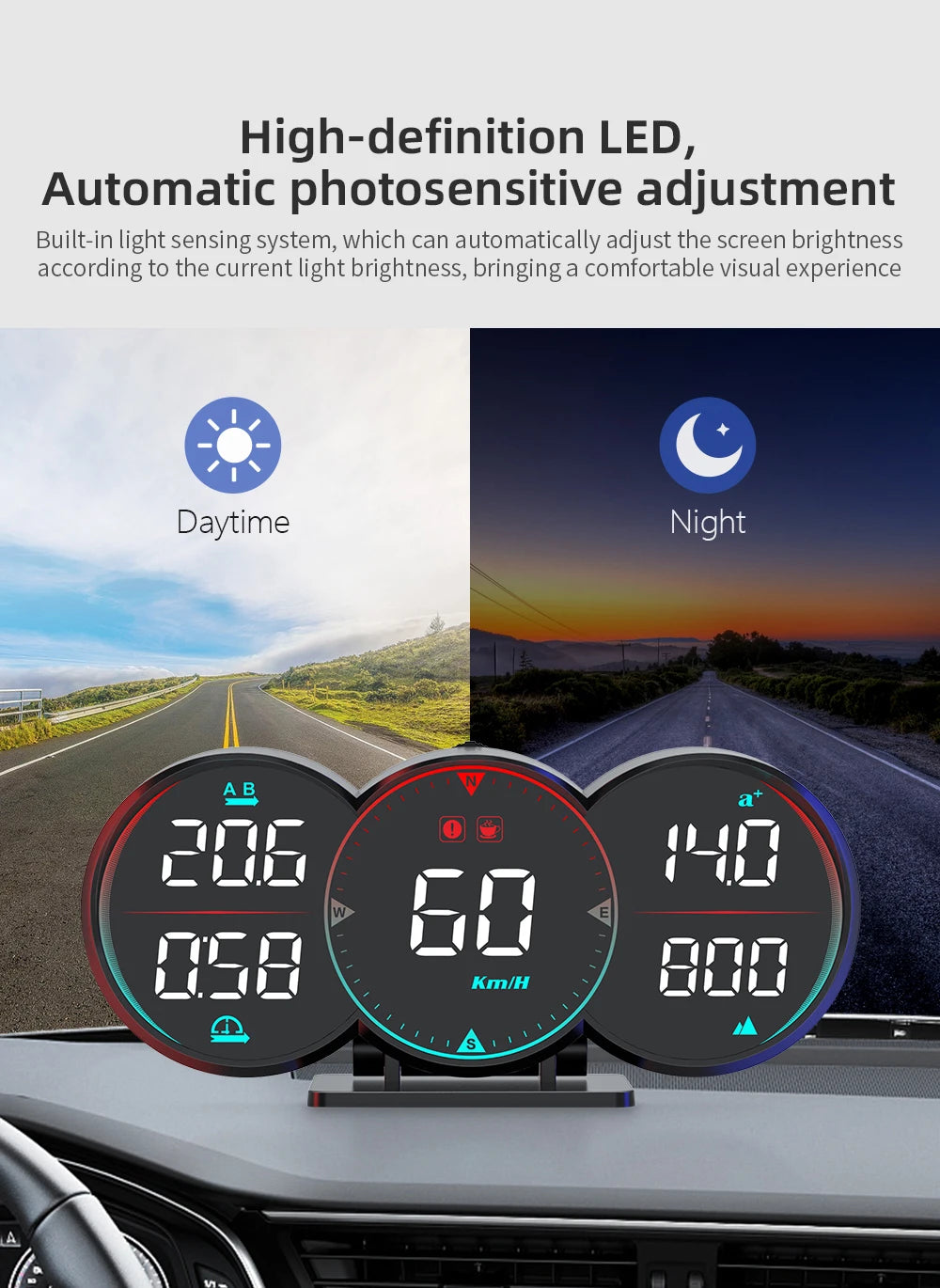 Car Head Up Display HUD GPS Computer Speedometer Windshield Projector Car Dashboard Speed Displays System Modification Car Acces