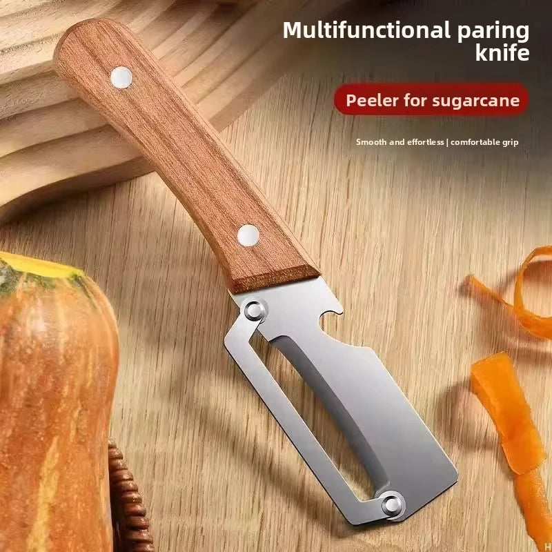 2PC Set Kitchen Peeler Stainless Steel Vegetable Peeler Wooden Handle For Peeling And Slicing Fruits And Vegetables Kitchen Tool