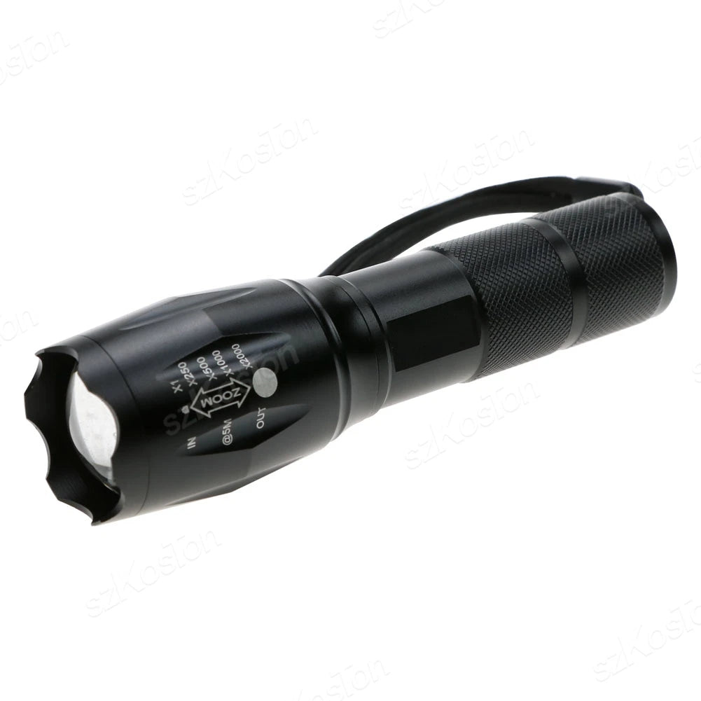 Portable XML T6 LED Flashlight Telescopic Tactical Lanterna Flashlight Multifunctional Zoomable Waterproof Outdoor Camping Bike