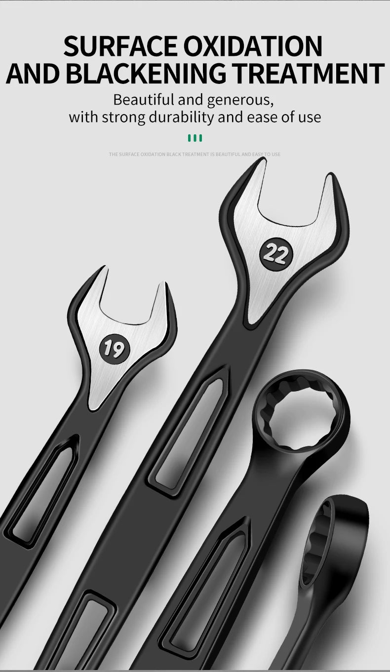 8mm-32mm Ratchet Wrench Dual-purpose Metric Setdouble Offset Ring Spanner Universal Spanner For Car Repair Hand Tool