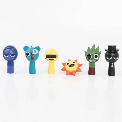 Hot 24pcs/Set Mini Sprunki Action Figure Toy Cartoon Movie Sprunki Wenda Model Doll Figurines Kids Gift
