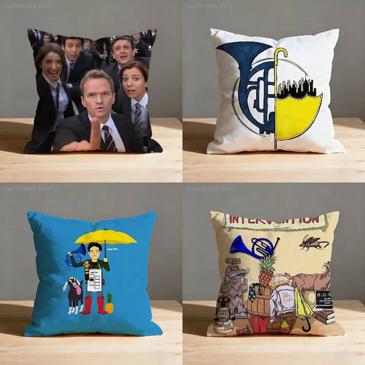 H-How I M-Met Your M-Mother Pillowcases Bedroom Living Room Sofa Home Decor Polyester Cushion Cover with Zipper